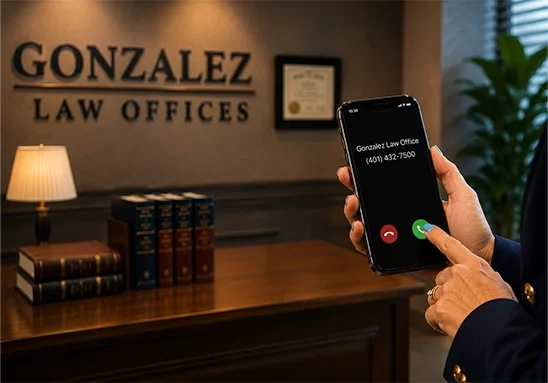 Hand holding a smartphone displaying incoming call